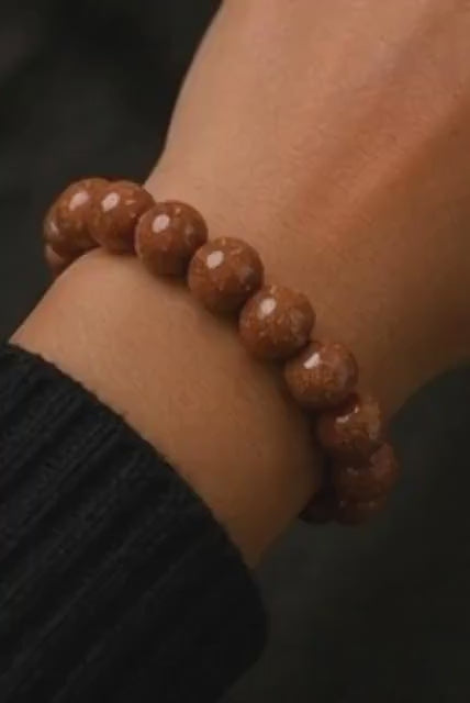 Starlit Ember Goldstone Crystal Bracelet Collection