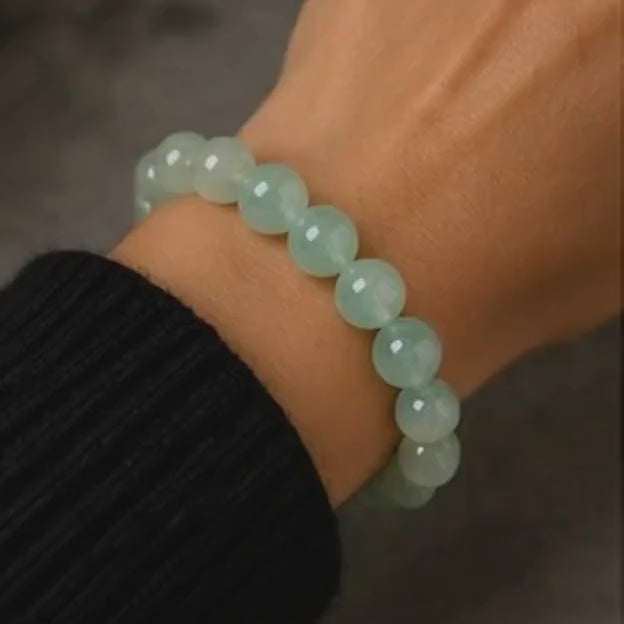 Celestial Sage 8mm Green Chalcedony Crystal Bracelet